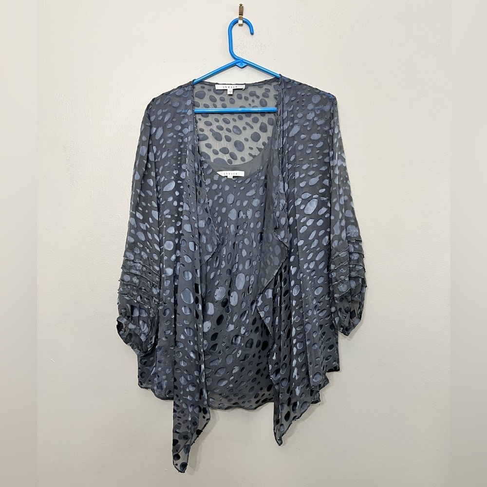 Chesca Women’s Cardigan & Blouse Set, Size 2XL & 18